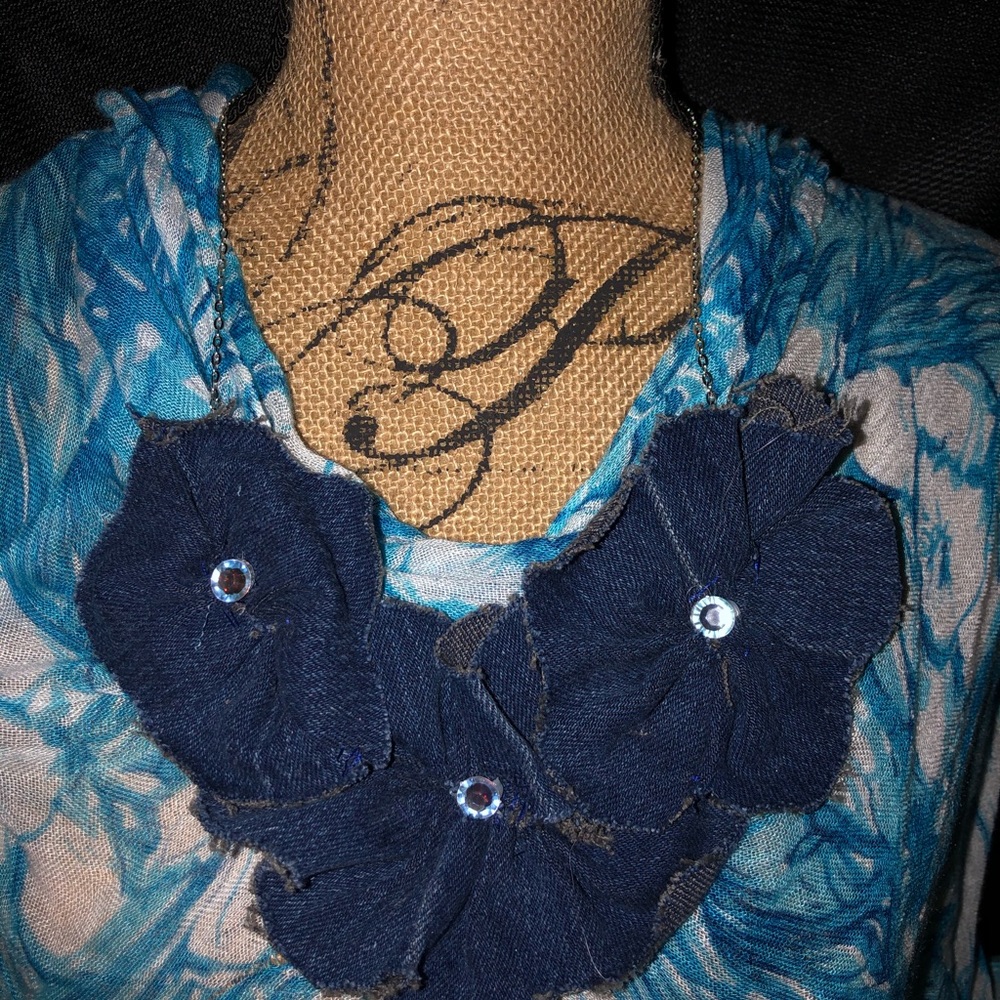 Dark Denim Necklace